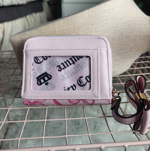 Juicy Couture Pink Card Holder with Bow Accent - Picture 2 of 4